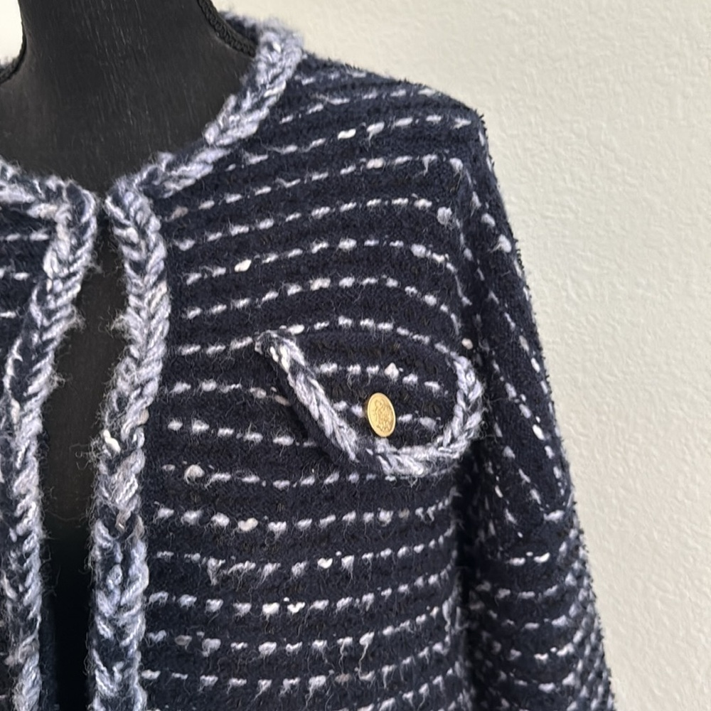 J. Crew Navy and Light Blue with Classic Tweed Lady Jacket - Picture 3 of 8